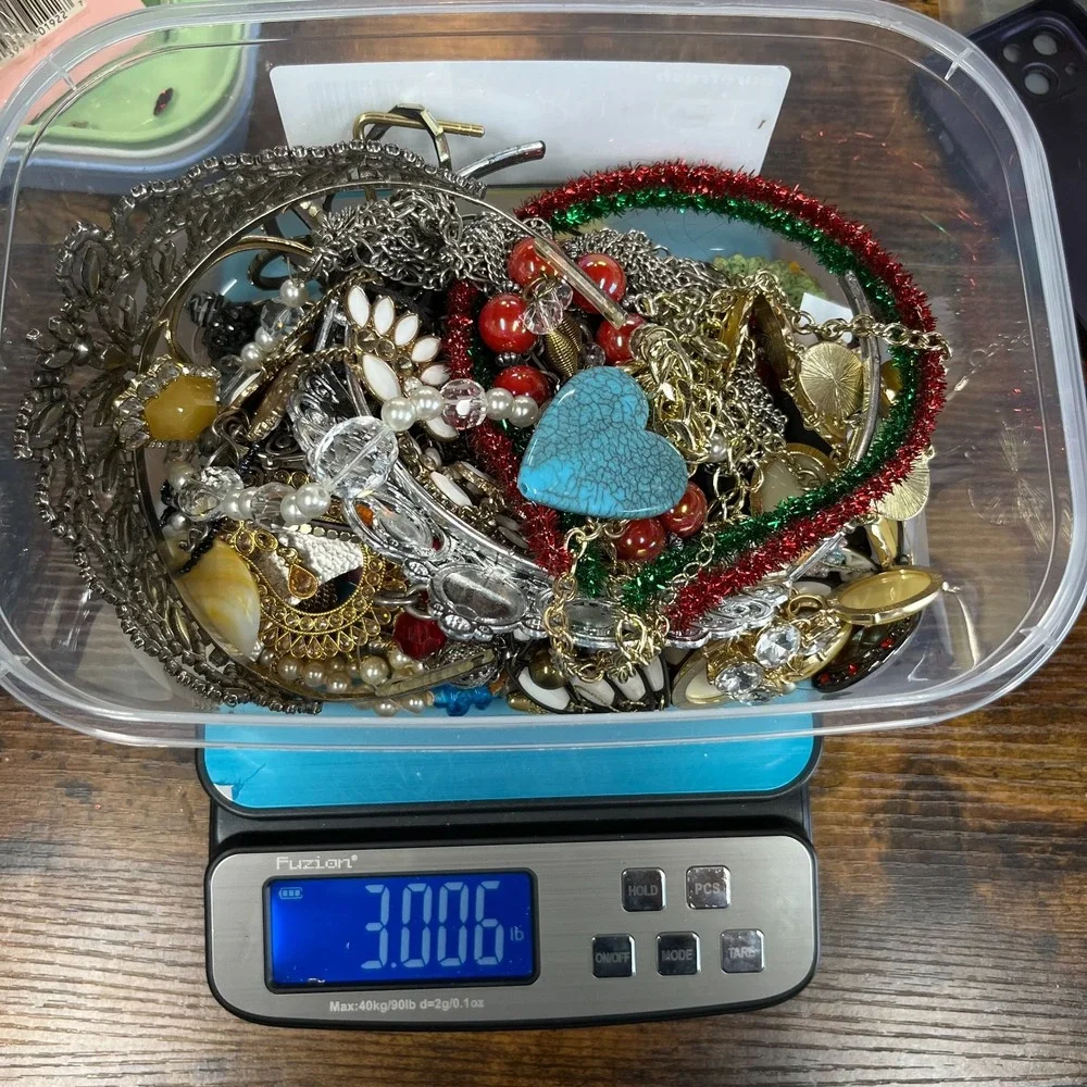 Broken Repairable Jewelry Lot 3.006 lbs DIY Crafting Upcycle Junk Drawer Resale